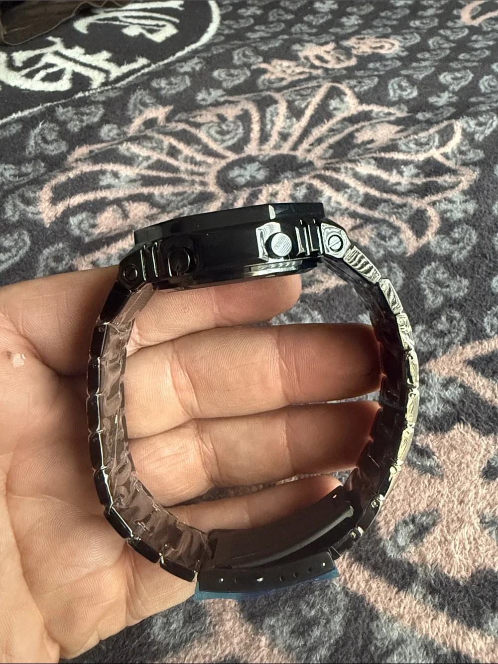 Casio Black G-Shock Stainless Steel Bezel Solar Bluetooth Watch